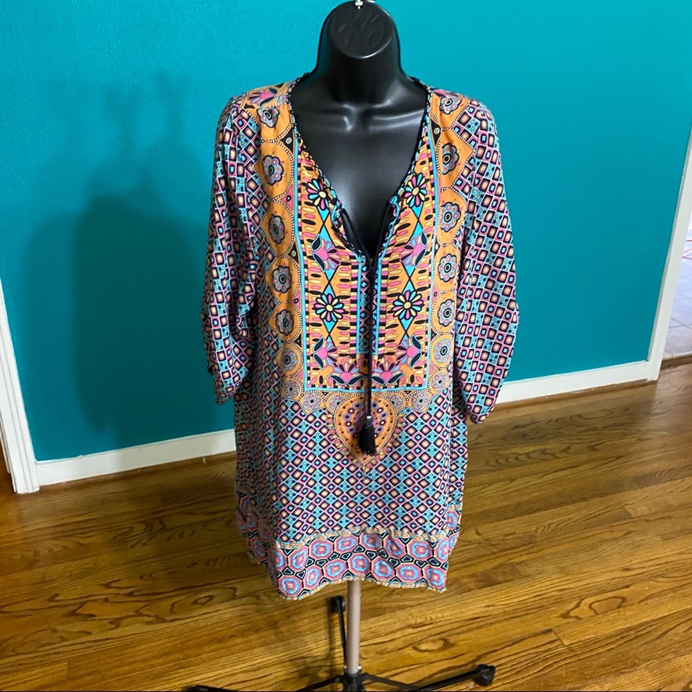 Tolani tunic multicolor silk size L